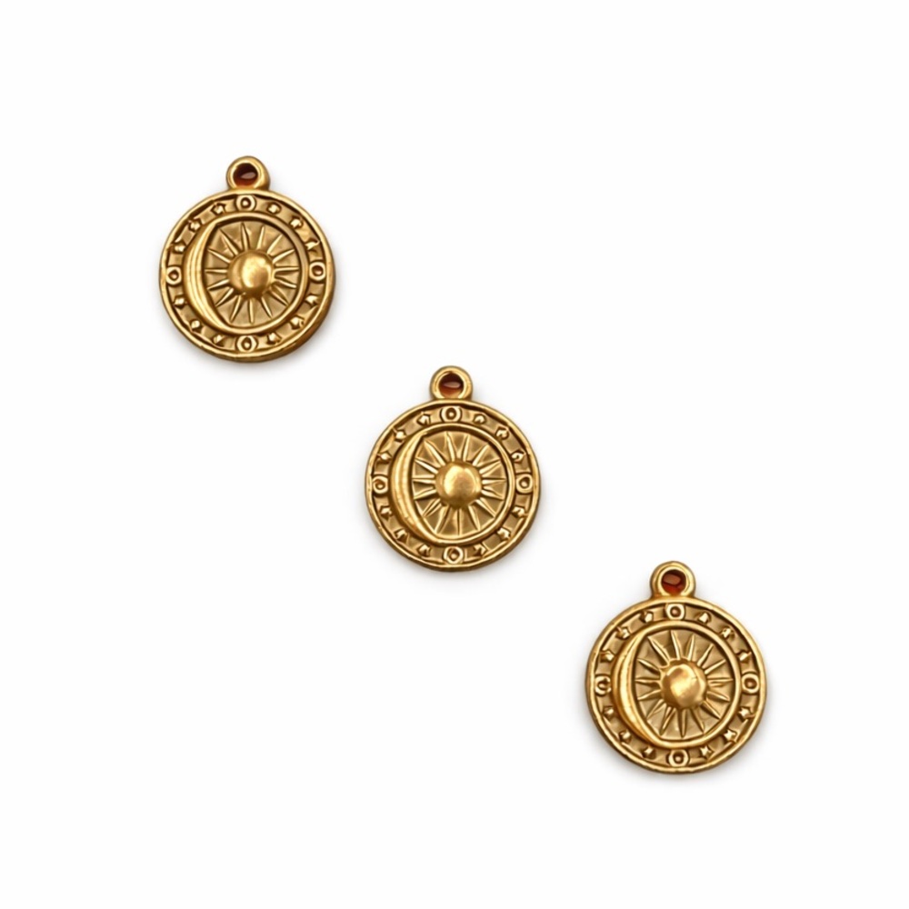 Sun & Moon Charm | Gold | Stainless Steel